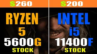 RYZEN 5 5600G vs INTEL i5 11400F || PC GAMES TEST ||