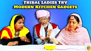 Tribal Women Shocked To See These Modern Kitchen Gadgets ! Villagers Try Modern Kitchen Gadgets