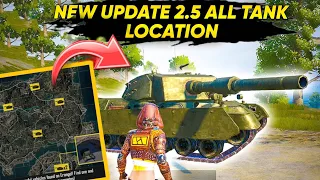 New Update 2.5 All Tank Locations | Pubg Mobile | Payload 3.0 Tank Locations 🔥