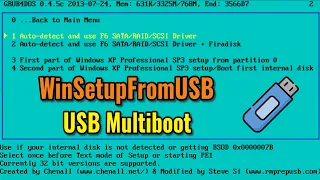 Cómo crear un USB multiboot de arranque e instalación: usar WinSetupFromUSB (Win 2000, XP y otros)