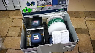 Unpacking / unboxing oil dispenser Festool SURFIX OS-SYS3-Set 498063