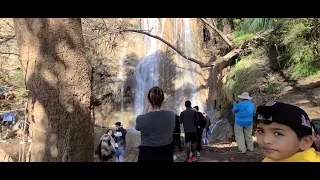 Escondido Falls Canyon Waterfall in Malibu Hill popular area for birding, hiking, mountain biking