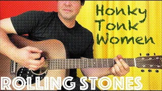 Jam out to Honky Tonk Women in standard tuning... Rolling Stones Guitar Lesson!