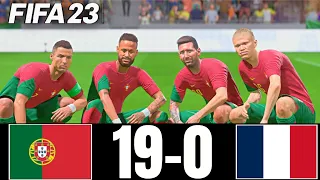 FIFA 23 - MESSI, RONALDO, MBAPPE, NEYMAR, ALL STARS | PORTUGAL 19 - 0 FRANCE