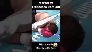 Mercer vs Francesco Damiani, perfect uppercut in the nose #boxing #KO