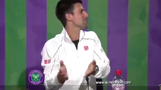 Maria Sharapova Interrupts Novak Djokovic at Press Conference Wimbledon 2012