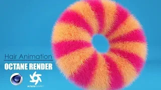 Cinema 4D Tutorial - Create Beautiful Hair Animation ( Octane Render )