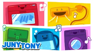 Home Appliance Symphony with Marshmallows | White Noise Song | Funny Kids Songs | JunyTony