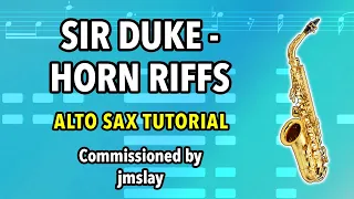 Sir Duke (Horn Lines) | Alto Sax Tutorial