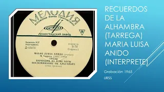 Recuerdos de la Alhambra (Tárrega) interpretada por Maria Luisa  Anido