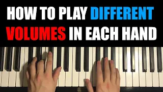 How To Play Loud On The Right Hand Whilst Keeping The Left Soft (Piano Lesson)