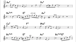 Blue Bossa Easy Solo Example  -1 for Alto Sax