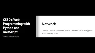 Harvard CS50 Web Programming - Project 4 - the Network