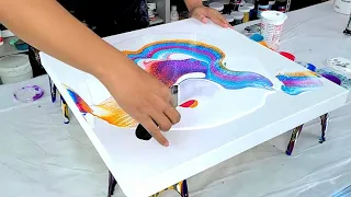 WOW! Stressful but SO Worth It! - Gorgeous Colors and Design! - Acrylic Painting - Acrylic Pouring