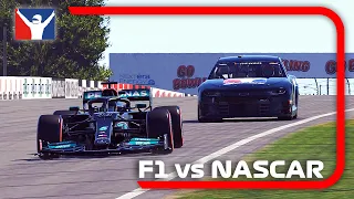 Speed Comparison - Mercedes F1 vs NASCAR at Watkins Glen | iRacing