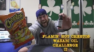 L.A. BEAST vs Flamin' Hot Cheetos Wasabi Oil Challenge II (vomit alert)