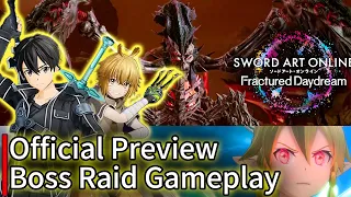 SWORD ART ONLINE Fractured Daydream Boss Raid Gameplay Preview | Gamerturk SAO