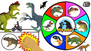 JURASSIC WORLD DOMINION Spinning Wheel Slime Game w/ Movie Dinosaur Toys & Figures