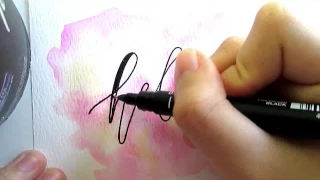 TUTORIAL: EASY WATERCOLOR & CALLIGRAPHY with just a PEN