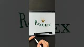 Best Rolex Animation 🤩 took me 12h to make. #logoanimation #rolex #procreate