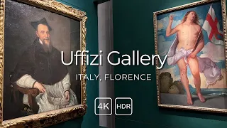 Galleria degli Uffizi (Uffizi Gallery), Firenze, Italia - Tour virtuale e momenti salienti, 4k, HDR