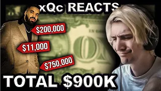 xQc Reacts to - how much is your outfit? ft. Drake 900k outfit