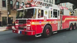 FDNY - Ladder 108 "Pride of Williamsburg" Responding to Smoke on the 12th Floor