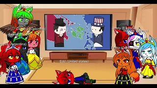 Countryfurries (Kingdom Universe) + USA react to: Oversimplified - Pig war