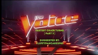 FASTEST CHAIR TURN AUDITIONS IN THE VOICE [ PART 3 ] | THE VOICE MASTERPIECE