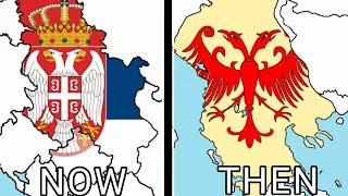 Balkan countrys now VS their greatest extent