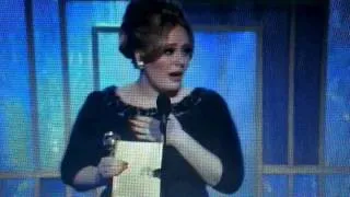 Adele accepting The Golden Globes Award - Skyfal