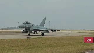 Eurofighter Typhoon Landing At RAF Waddington