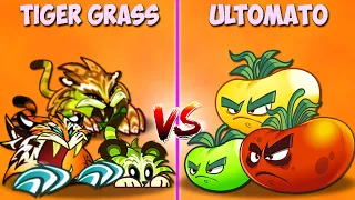 Team 3 Plants TIGER GRASS vs 3 ULTOMATO - Who Will Win? - PvZ 2 Team Plant Vs Team Plant