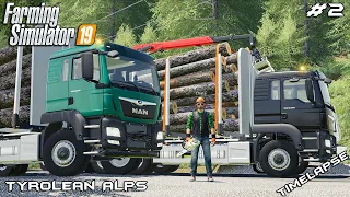 Transporting & selling log w/ Chata | Forestry Tyrolean Alps | Farming Simulator 19 | Episode 2