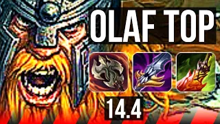 OLAF vs K'SANTE (TOP) | Rank 4 Olaf, Comeback, 9 solo kills, Dominating | TR Challenger | 14.4