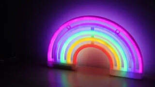 Rainbow Neon Sign LED Night Colorful Light Wall Lamp For Room Decoration