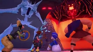 Kingdom Hearts III -  Ice, Lava, & Tornado Titan No Damage (Level 1 Critical Mode)
