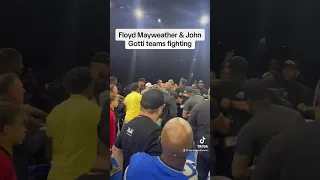 Floyd Mayweather vs John Gotti III teams after the fight #shorts #boxing #mma