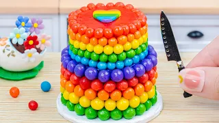 Funny Miniature Colorful Cake 🌈 Rainbow KITKAT Chocolate Cake Ideas 🌈 Chocolate Food Challenge