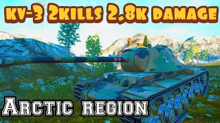 KV-3 2 Kills 2.8k Damage Arctic Region Gameplay  || World of Tanks Valor Console  PS4 XBOX