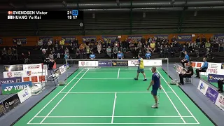 Match point - Victor Svendsen vs Huang Yu Kai - MS, Final – Czech Open 2022