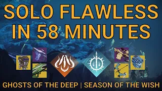 Solo Flawless Ghosts of the Deep in 58 Minutes on Hunter | Season of the Wish (Destiny 2)