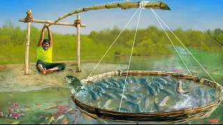 Unbelievable Fish Trapping Using Bamboo Baskets