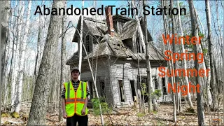 Walking Inside Abandoned Train Station All Seasons