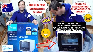 MIDEA Mini Dishwasher White MDWMINIBL, Unboxing, Set Up Walkthrough , Installation @InDaynaMo