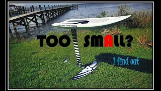 How small of wing foiling board is too small? I try the 50L Armstrong FG Wing SUP 4'8"