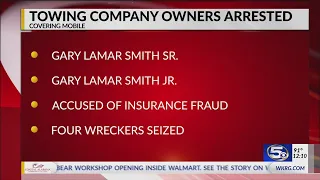 Mobile Police arrest towing company owners on insurance fraud charges