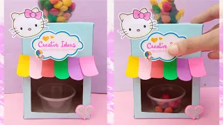 How to make Candy Dispenser Machine /How to Build Candy Dispenser /Hello Kitty Paper Crafts