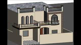 3D Front Elevation On Autodesk Revit.