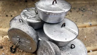 How to make fishing leads - DIY fishing weight moulds - make your own sinkers